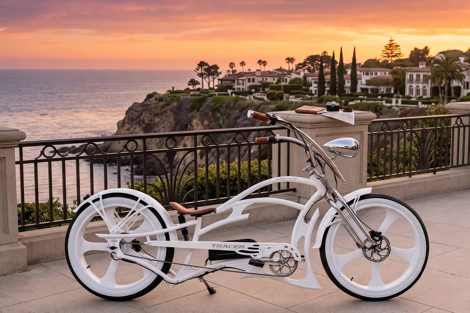 custom electric cruiser bicycle Mid-Drive Bike The Samsung 48V/20Ah lithium This is a custom-built electric