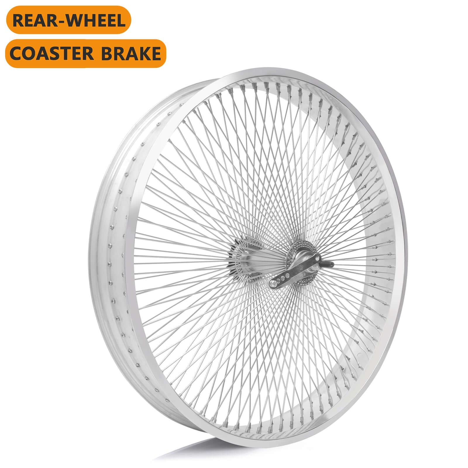 Tracer WH-TR7526140 26"x3"x13Gx140H Aluminum Polish FAT Rims Wheel Set.