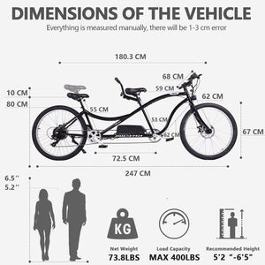 Tandem electric bike Aloha 500W Tracer Bikes