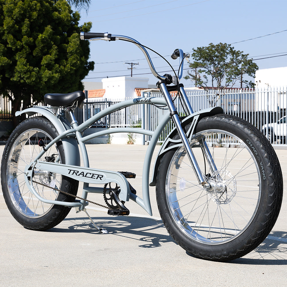 Tracer Santak GT 26" Chopper Stretch Cruiser Fat Tire Bike Single Speed Tracer Bikes