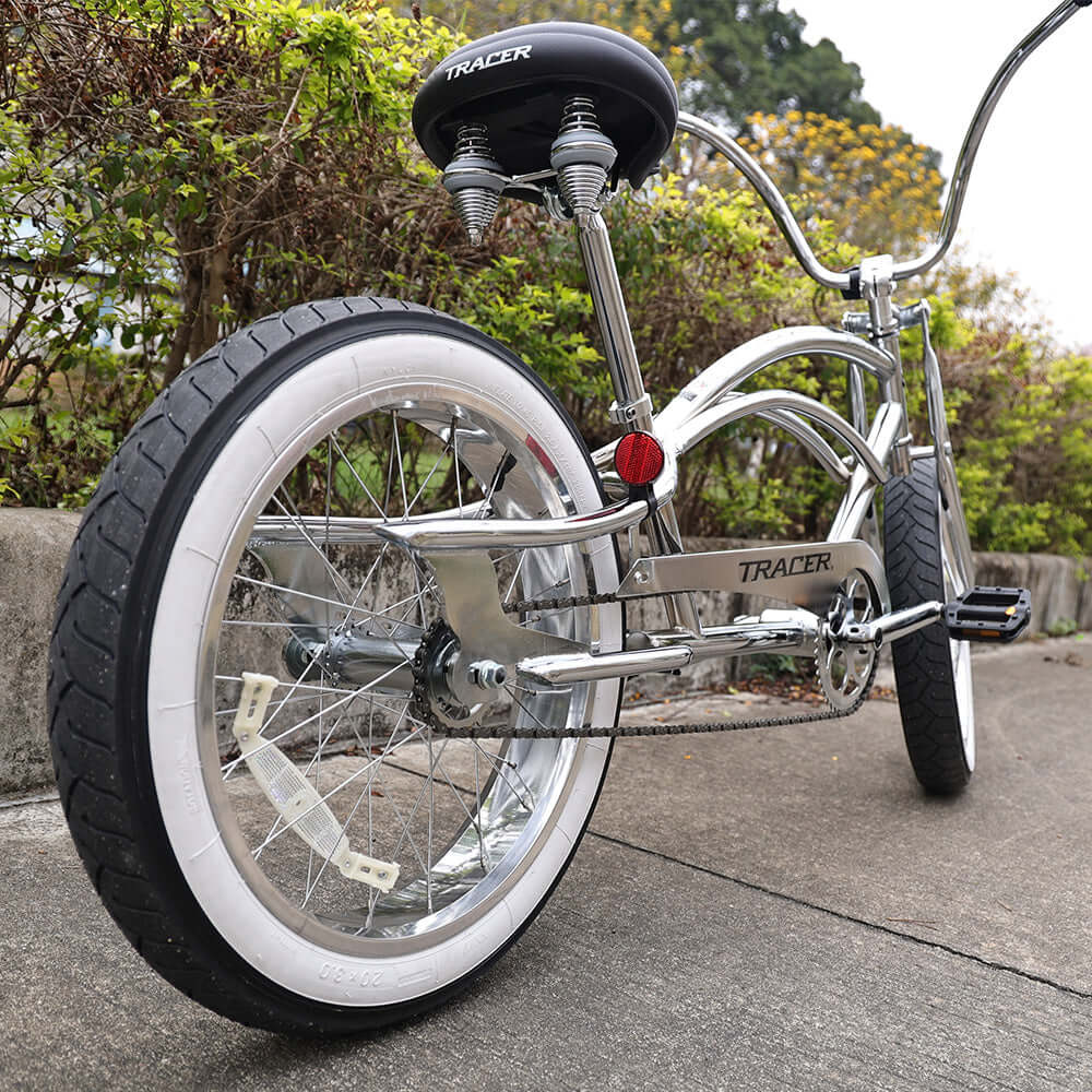 Bicicleta de crucero Master 2.0 GS Chrome Stretch de 20 pulgadas