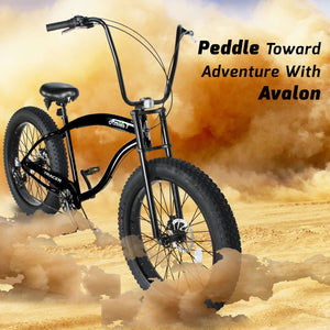 Tracer Avalon GT 26'' Fat Tire Stretch Beach Cruiser Bike 1-Speed/7-Speed