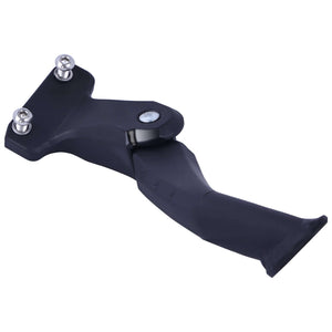HRA-01B durable black bicycle kickstand with metal screws for stability and support, ideal for parking your bike securely.
