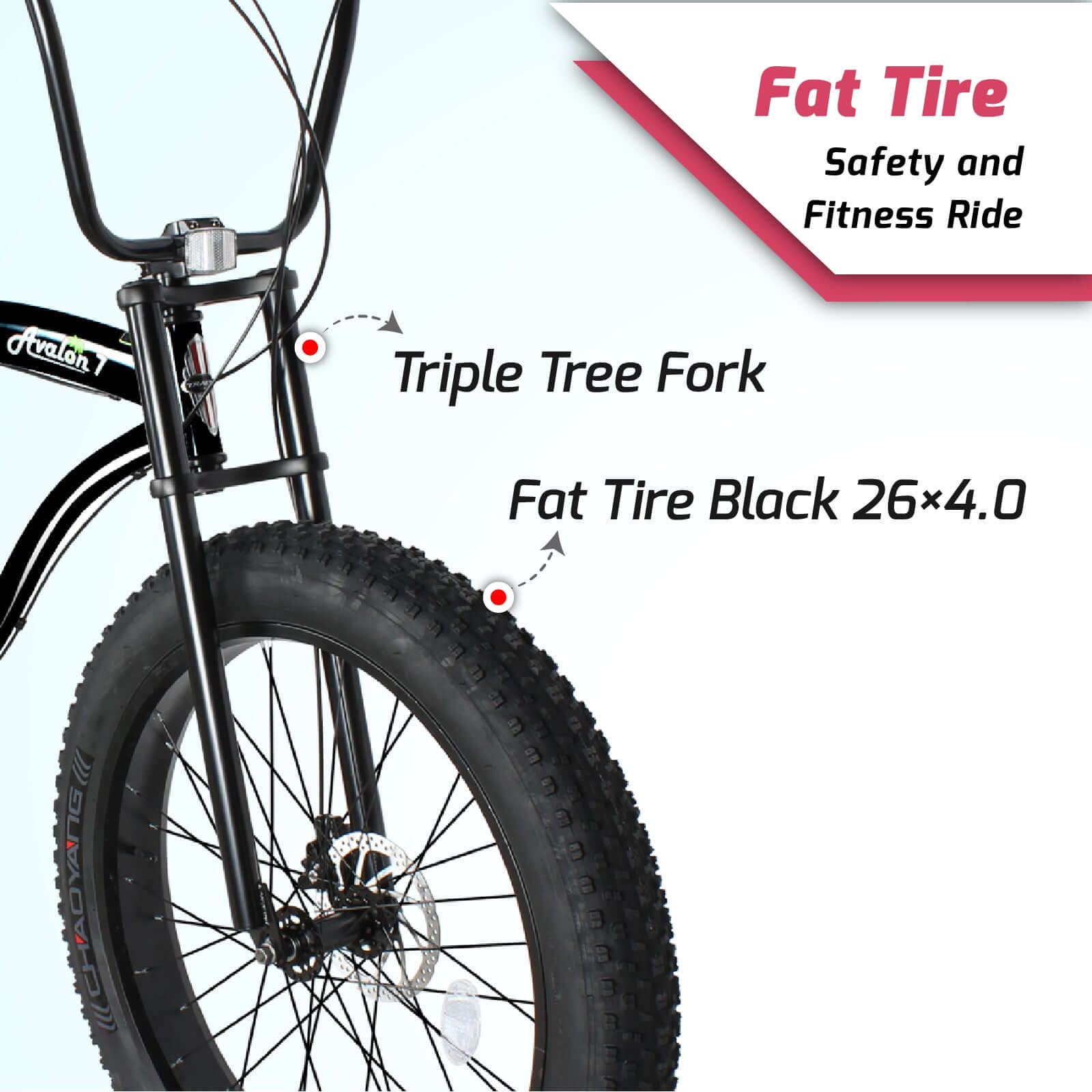 Tracer Avalon GT 26'' Fat Tire Stretch Beach Cruiser Bike 1-Speed/7-Speed