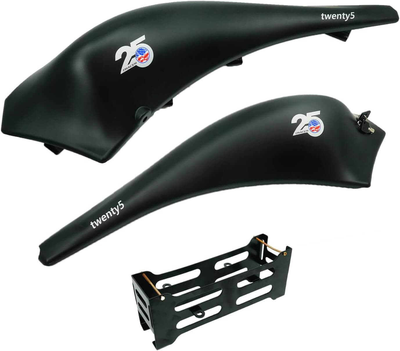 Tracer FM-Twenty5 E-Bike 26" Stretch Cruiser Steel Frame and Chain Guard for 26" x3.0, 4.0 Tire