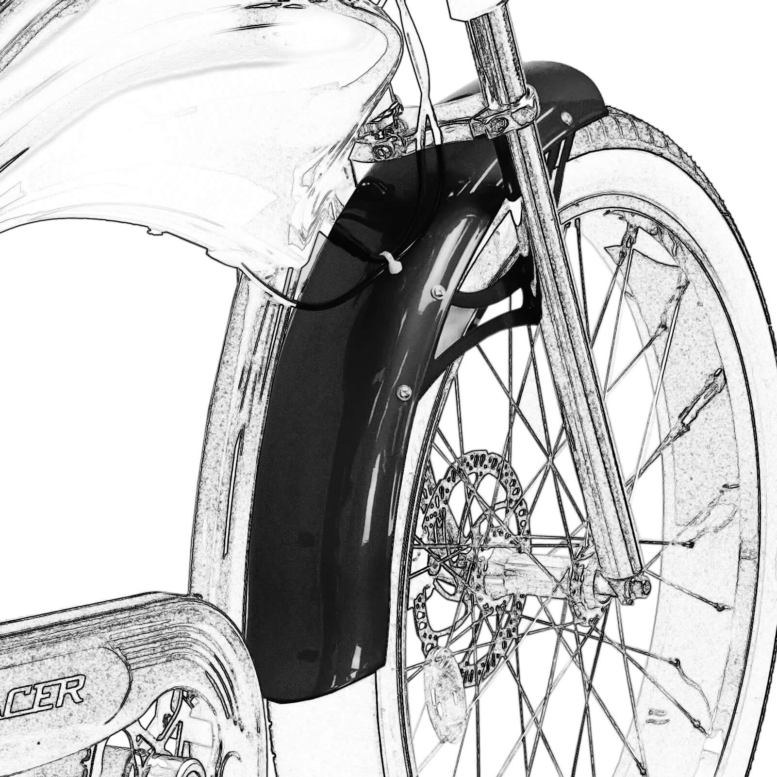 Tracer FD-26-BOSTON GT7 FOR SIENA GT7 Bike Fender 100mm