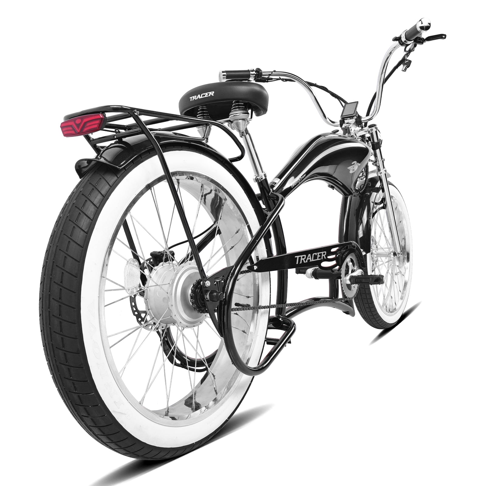 Twenty5 800W Chopper Stretch Cruiser Ebike Tracer Bikes