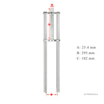 Tracer FK-TP80300102D Triple Tree Fork 1"( 25.4mm) Steerer Diameter for Disc Brake