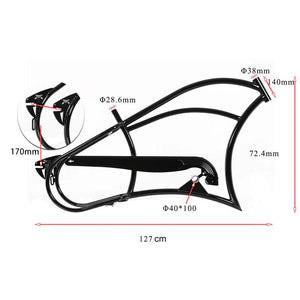 Tracer FM-Harman 4.0C 26" E-Bike Stretch Cruiser Steel Frame Single-Speed Coaster Brake