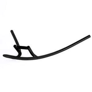 Black Tracer V-Type Steel Handlebar, 750mm width, 650mm height, designed for durability and performance, featuring a horizontal pipe length of 95mm.