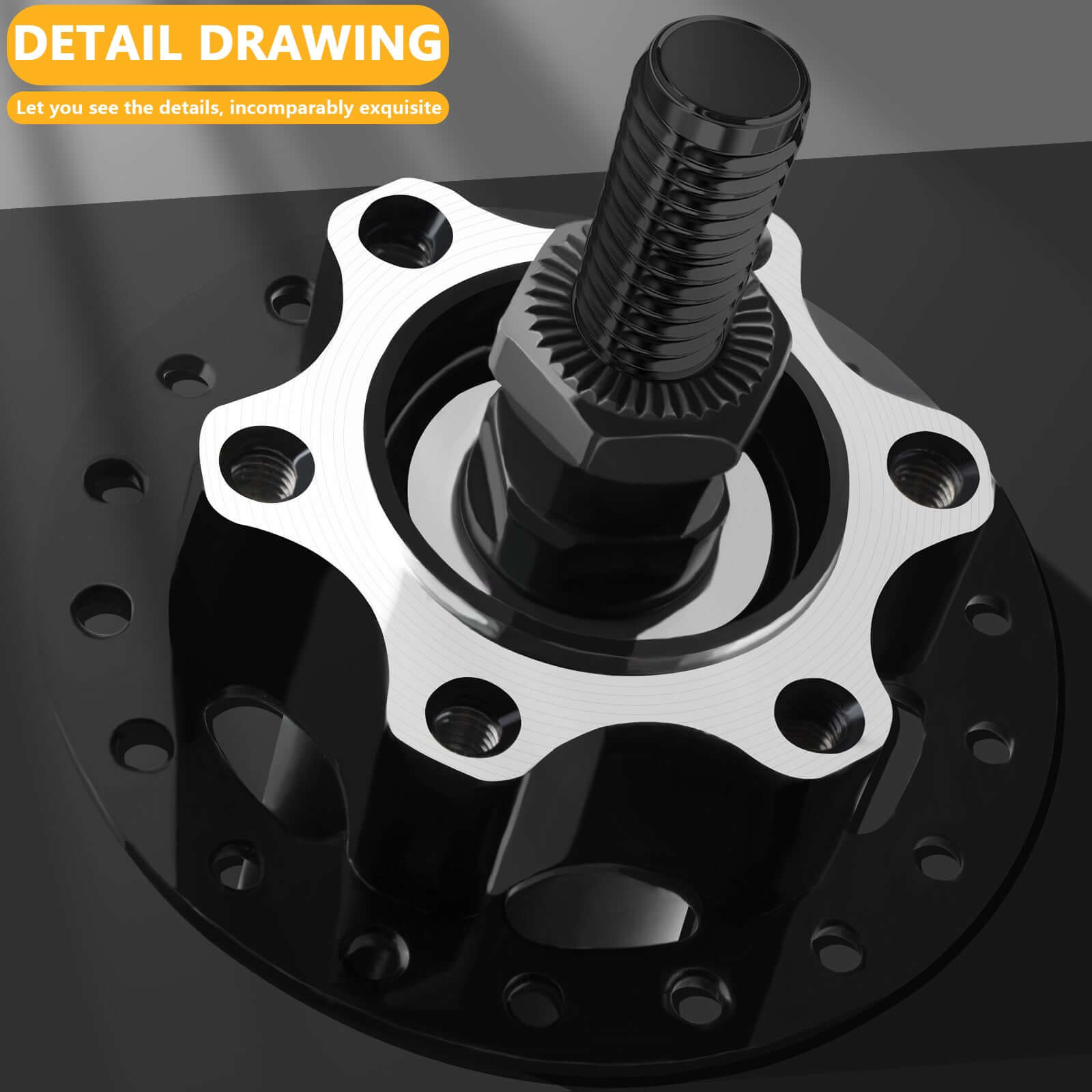 Tracer HU-SF-HB30F& HU-SF-HB26 Steel Front FAT HUB 3/8"x13Gx36Hx135x175mm for 6-bolt Disc Brake