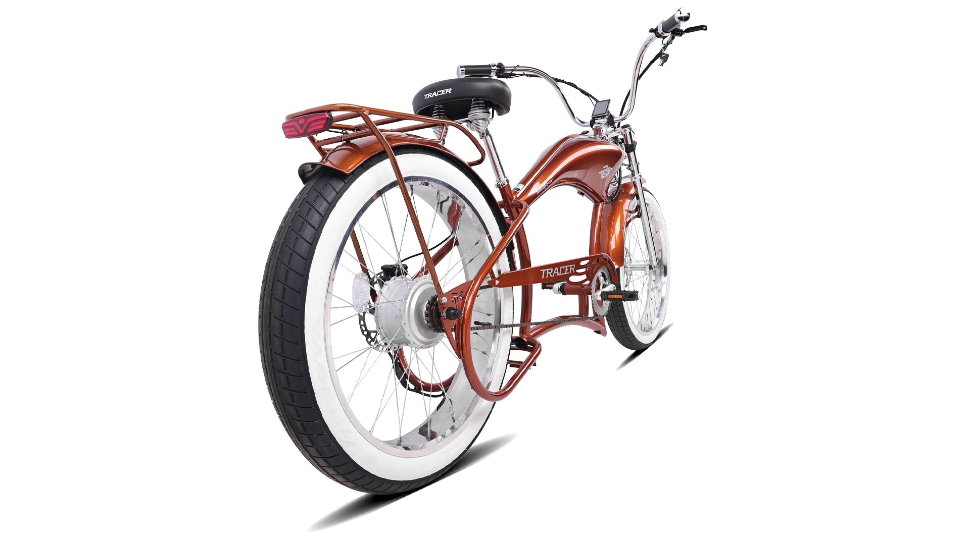 Twenty5 800W Chopper Stretch Cruiser Ebike Tracer Bikes