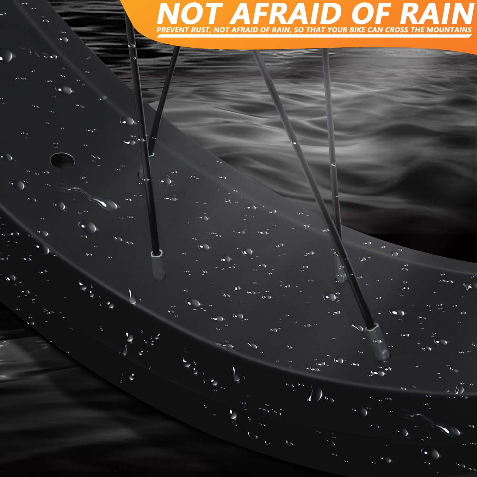 Tracer 26"x3"x13Gx36H Wheel Set for 26"x3.0,4.0 tire, Alloy FAT Rims Font wheel DISC BRAKE, 26"x3"x36Hx13Gx135x175mm