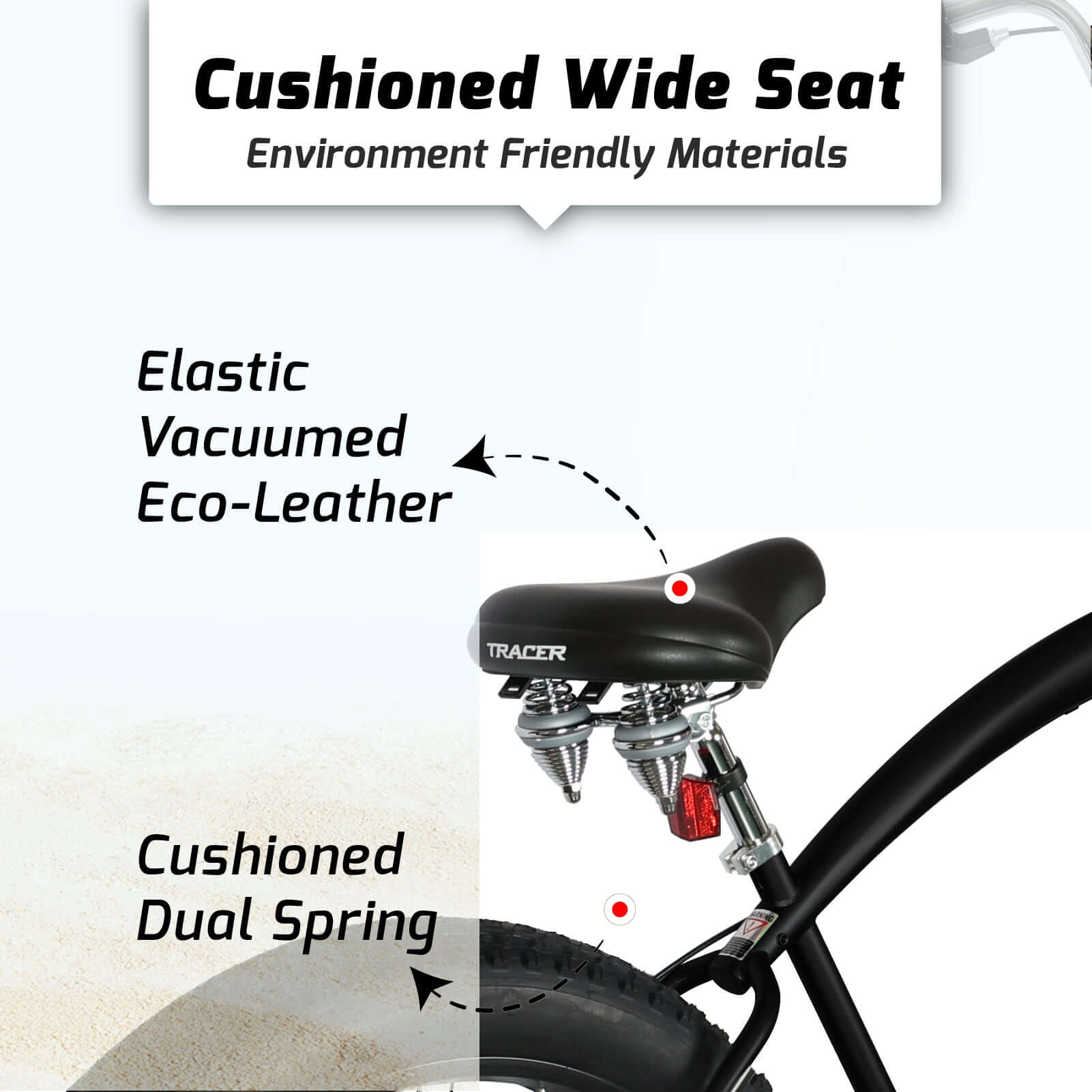 Tracer Avalon GT 26'' Fat Tire Stretch Beach Cruiser Bike 1-Speed/7-Speed