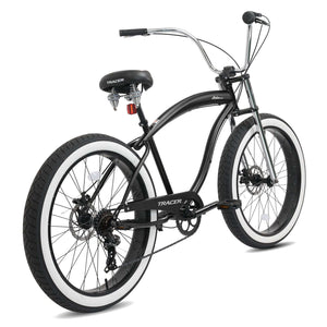Rear view of the Tracer Avalon GT 29'' Fat Tire Beach Cruiser Lowrider Bike 1-Speed/7-Speed.