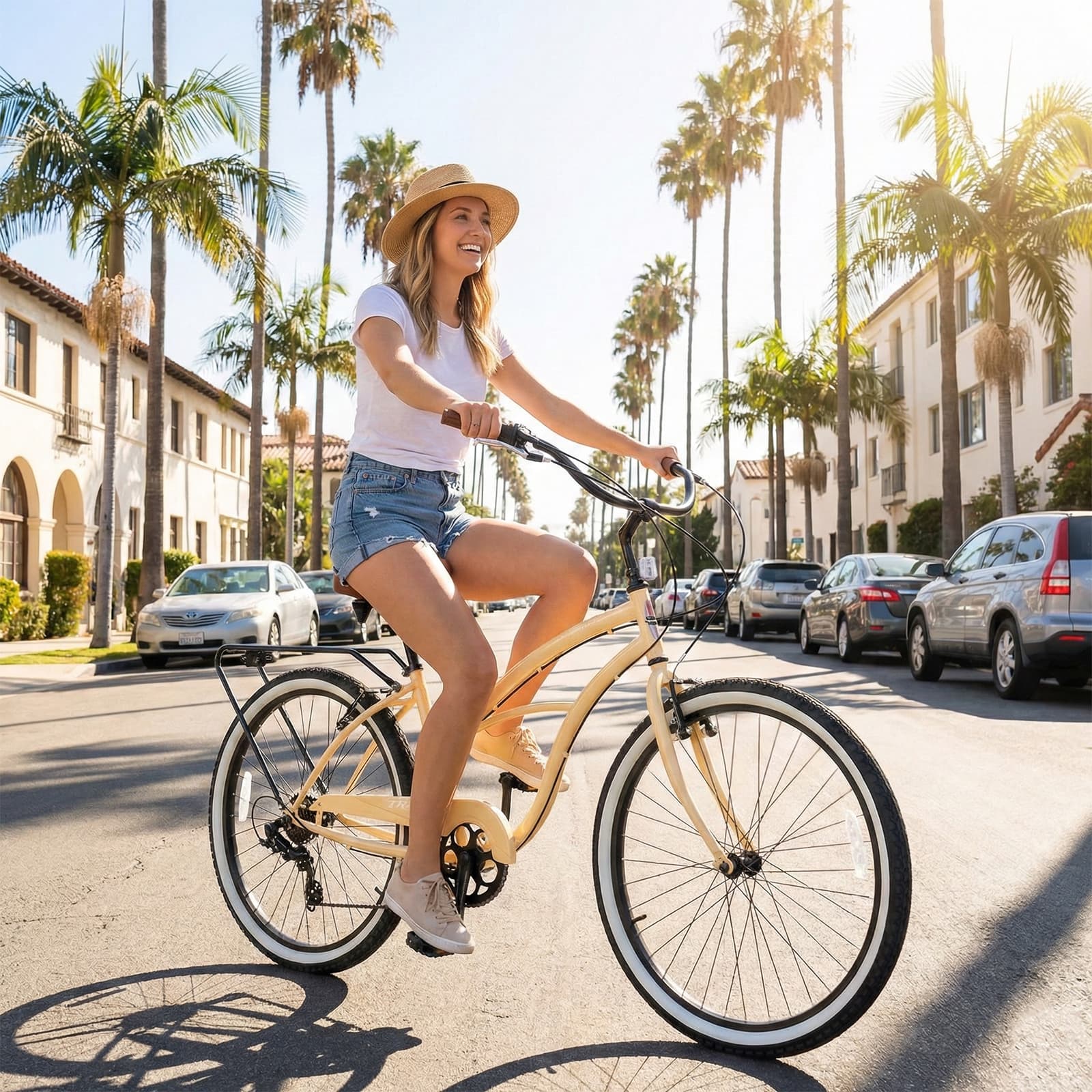 Tracer BORA-7-F 26" Beach Cruiser Bikes 7-Speed for Women Tracer Bikes