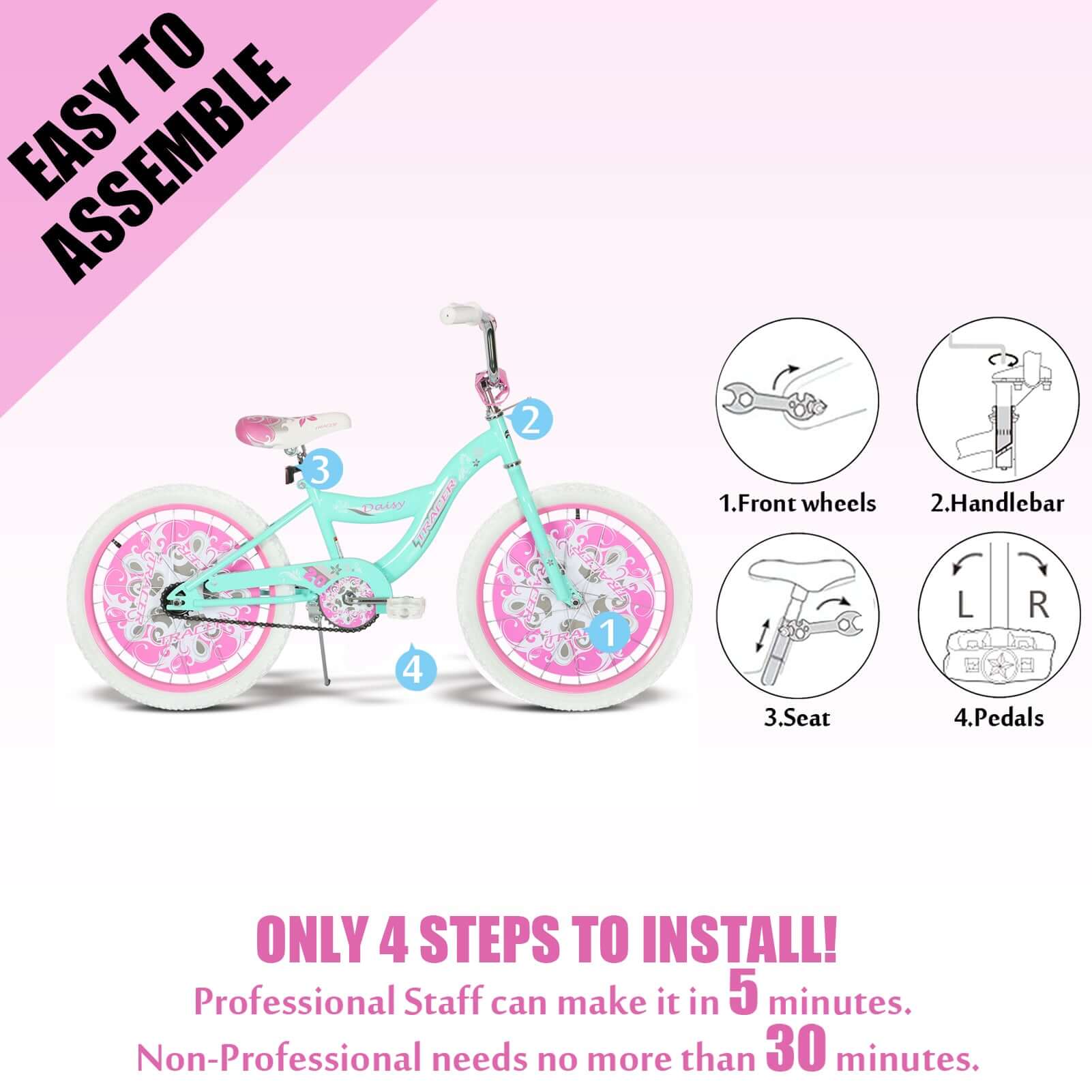 Tracer 20'' Daisy Kids Bike with Coaster Brake