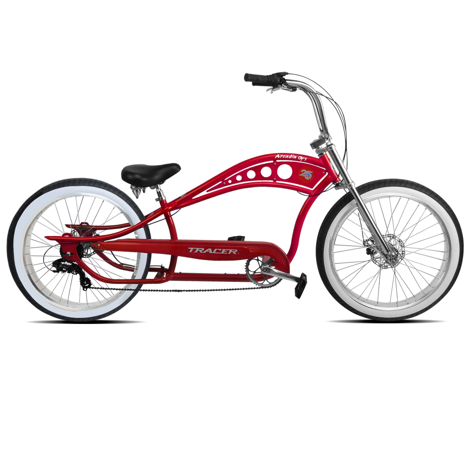 Tracer Arcadia GT7 26” Chopper Cruiser Stretch Bike 7 Speed