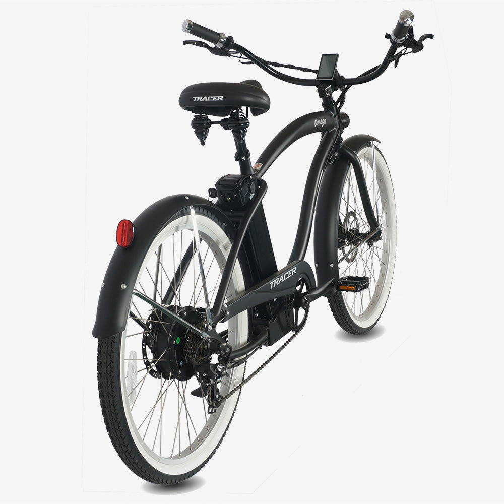 Tracer OMEGA 500W 26" 7 Speed Electric Beach Cruiser Bike for Men