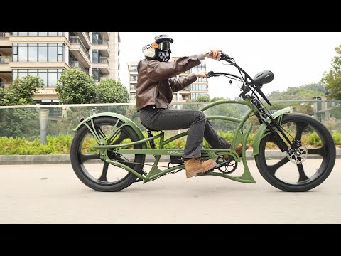 Raptor Pro DS 800W Stretch Cruiser Ebike in motion.