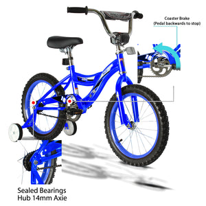 Tracer Rocky 16-inch Kids Bike with Training Wheels.