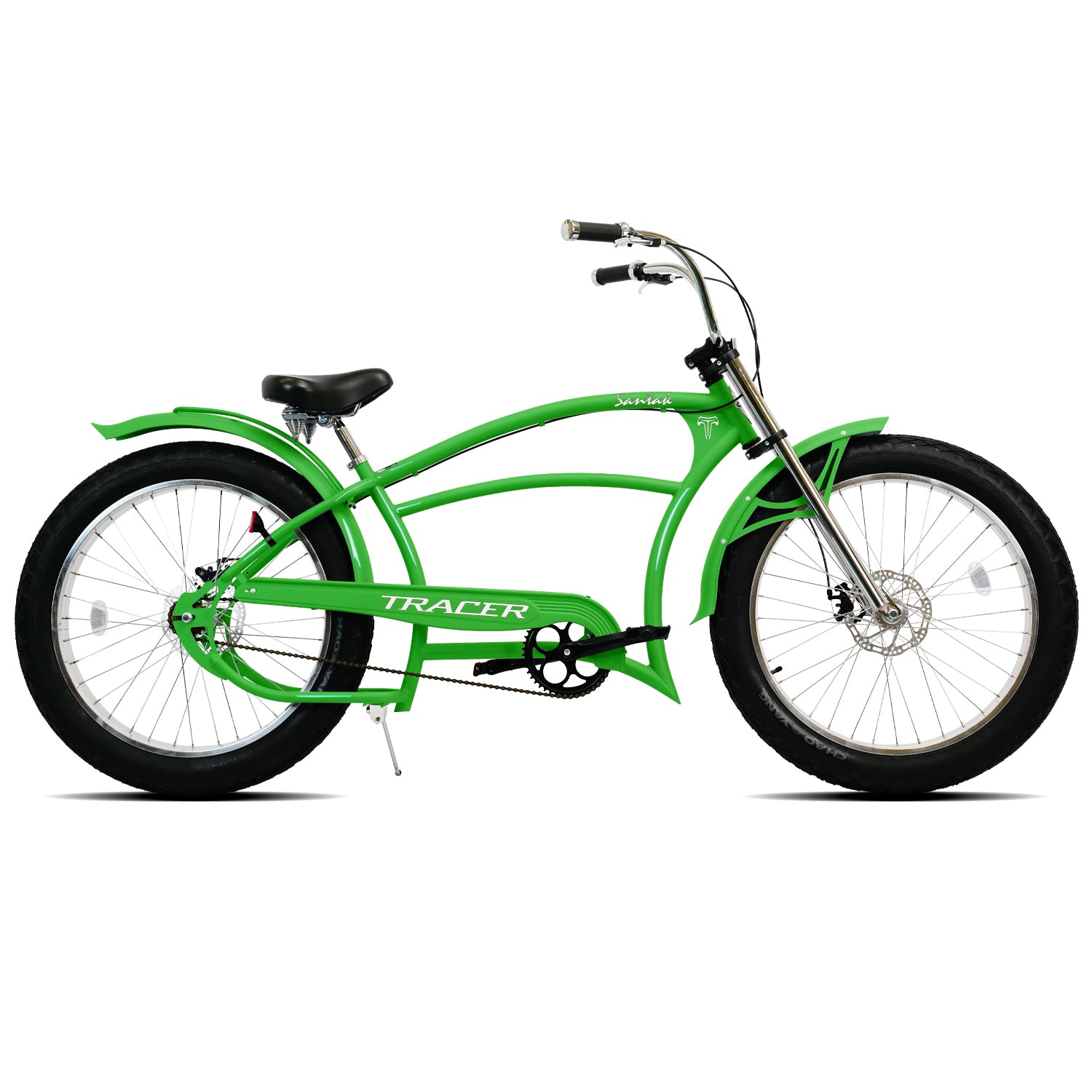 Tracer Santak GT 26" Chopper Stretch Cruiser Fat Tire Bike Single Speed