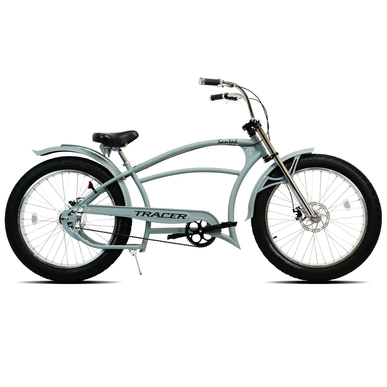 Tracer Santak GT 26" Chopper Stretch Cruiser Fat Tire Bike Single Speed