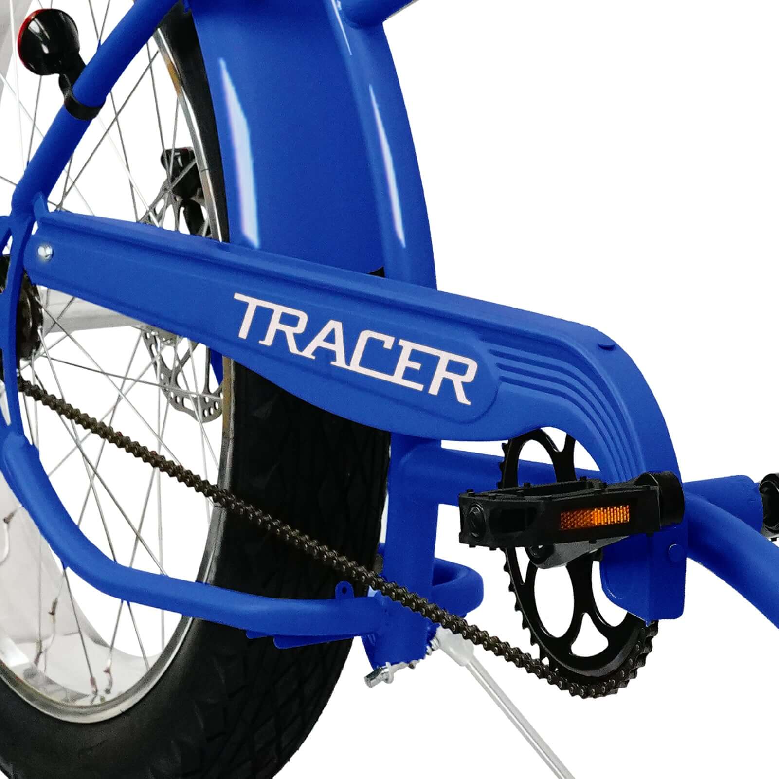 Tracer Santak GT 26" Chopper Stretch Cruiser Fat Tire Bike Oversized Frame Single Speed - Tracer Bikes
