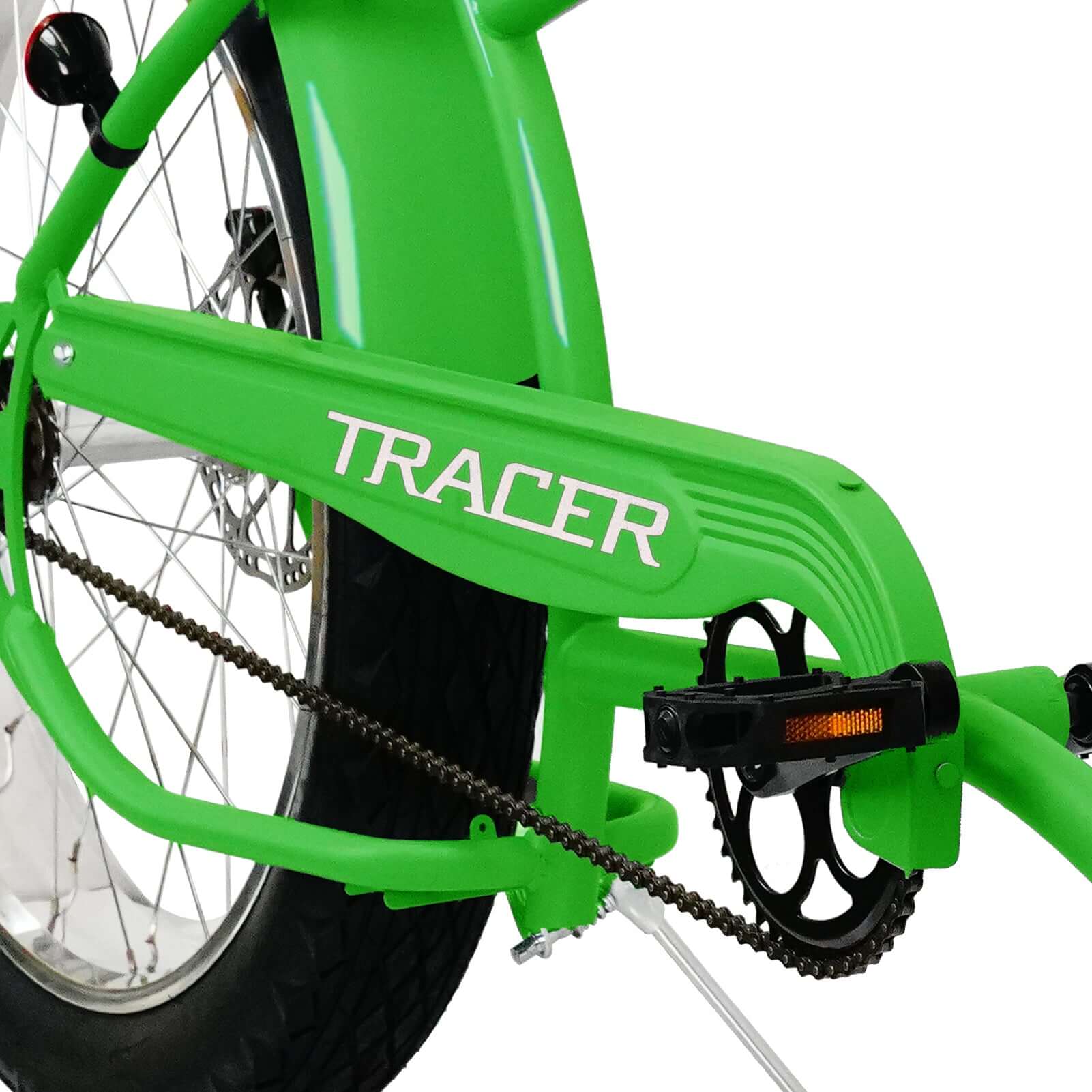 Tracer Santak GT 26" Chopper Stretch Cruiser Fat Tire Bike Oversized Frame Single Speed - Tracer Bikes