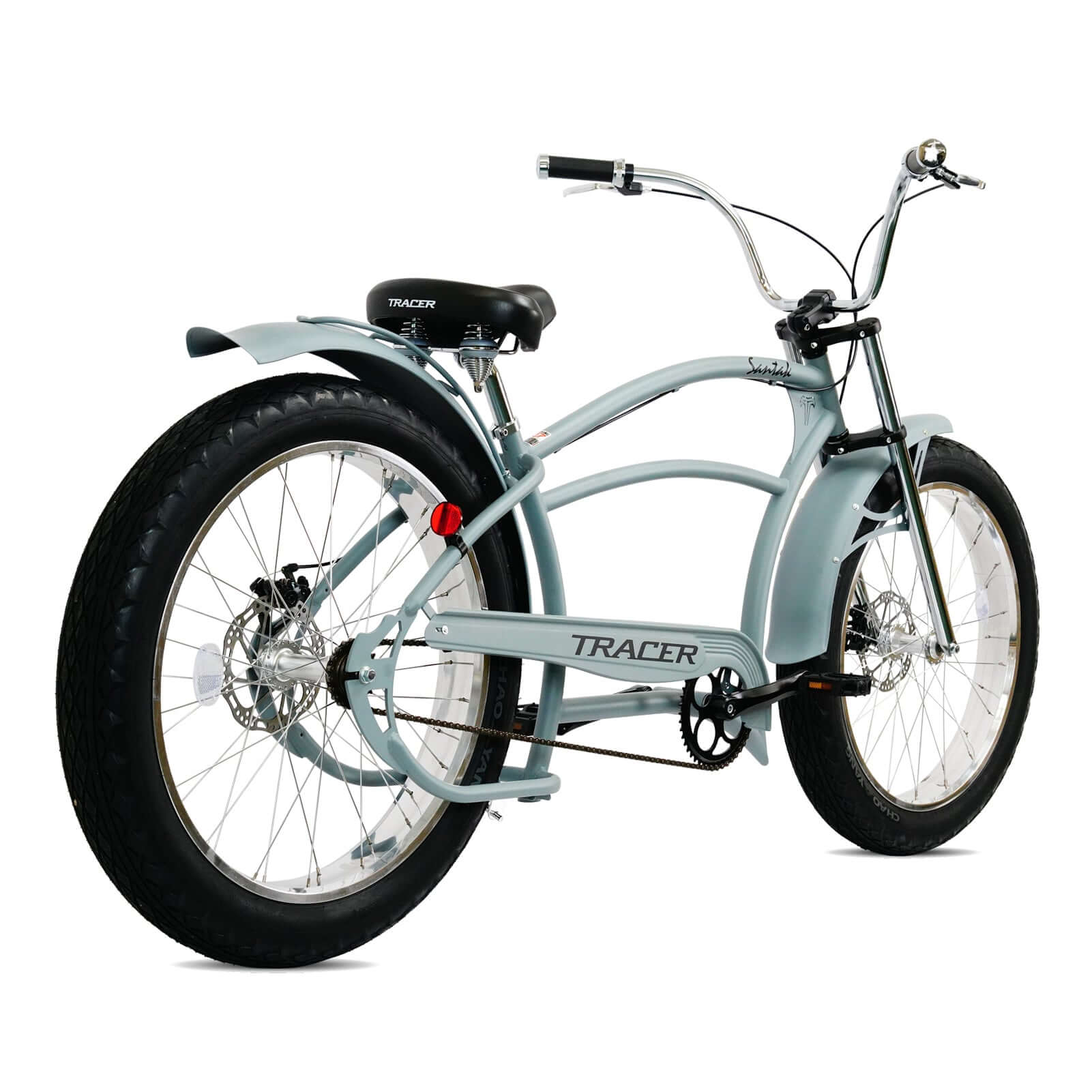 Tracer Santak GT 26" Chopper Stretch Cruiser Fat Tire Bike Oversized Frame Single Speed - Tracer Bikes
