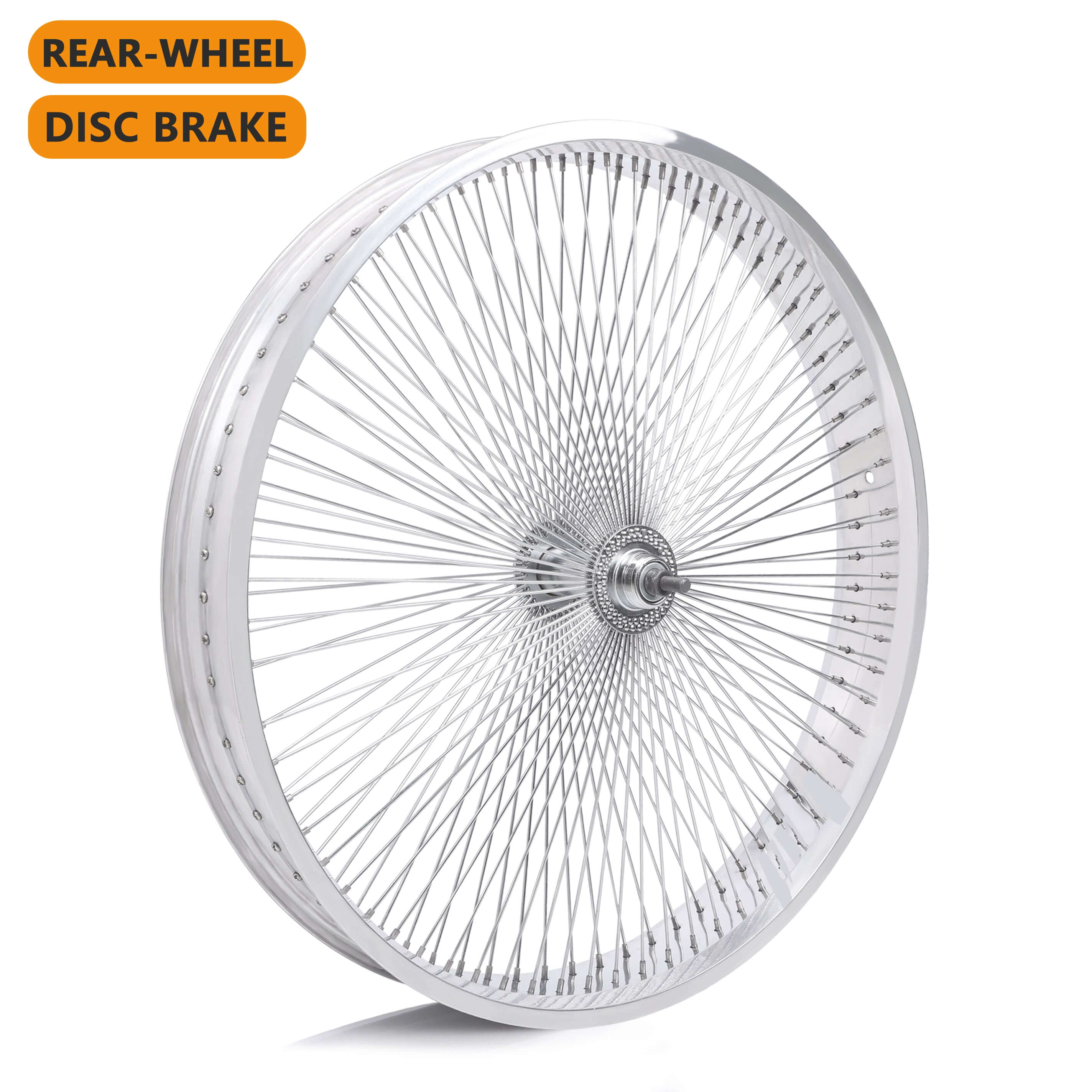 Tracer WH-TR7529140 29"x3"x13Gx140H Aluminum Polish FAT Rims Wheel Set.