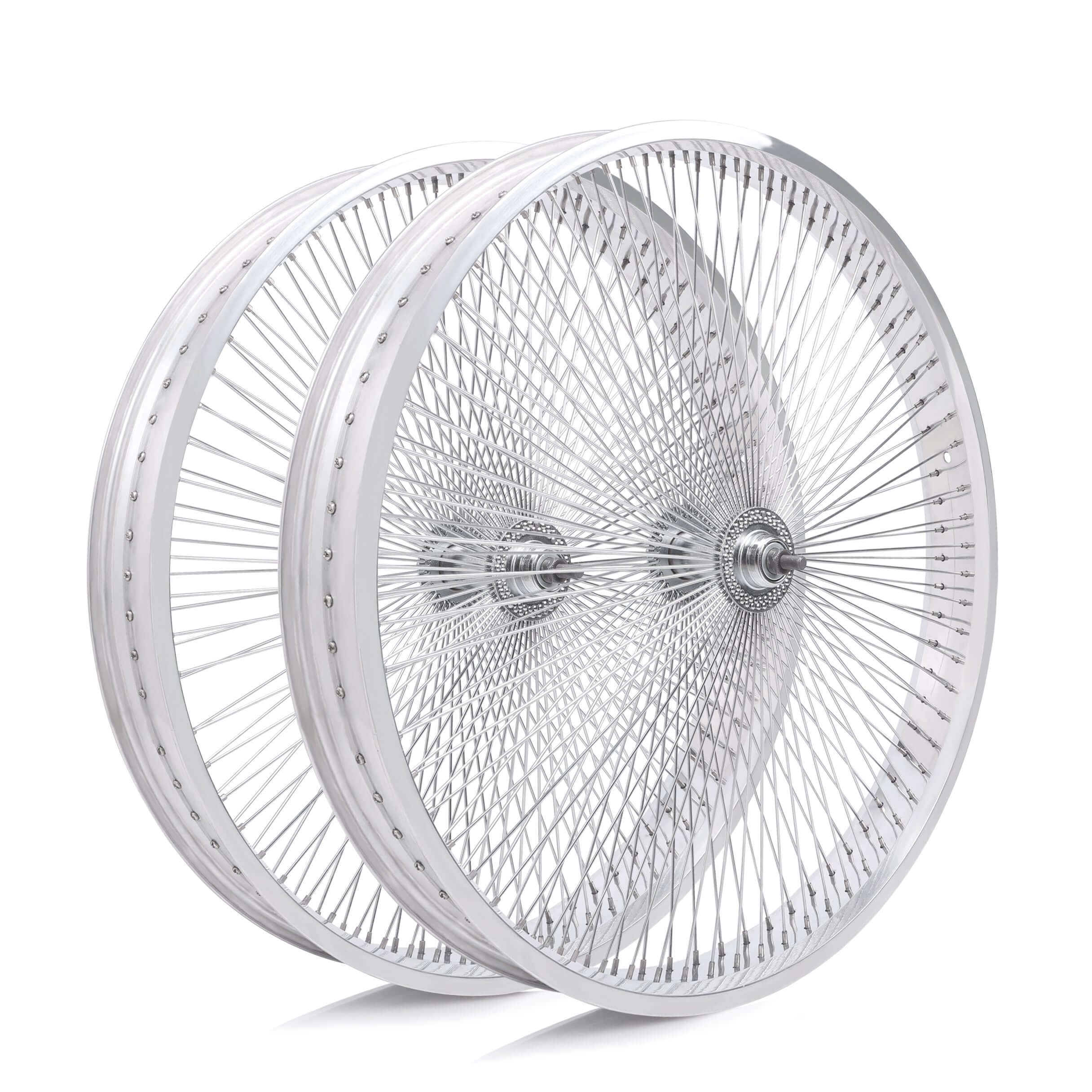 Tracer WH-TR7529140 29"x3"x13Gx140H Aluminum Polish FAT Rims Wheel Set.