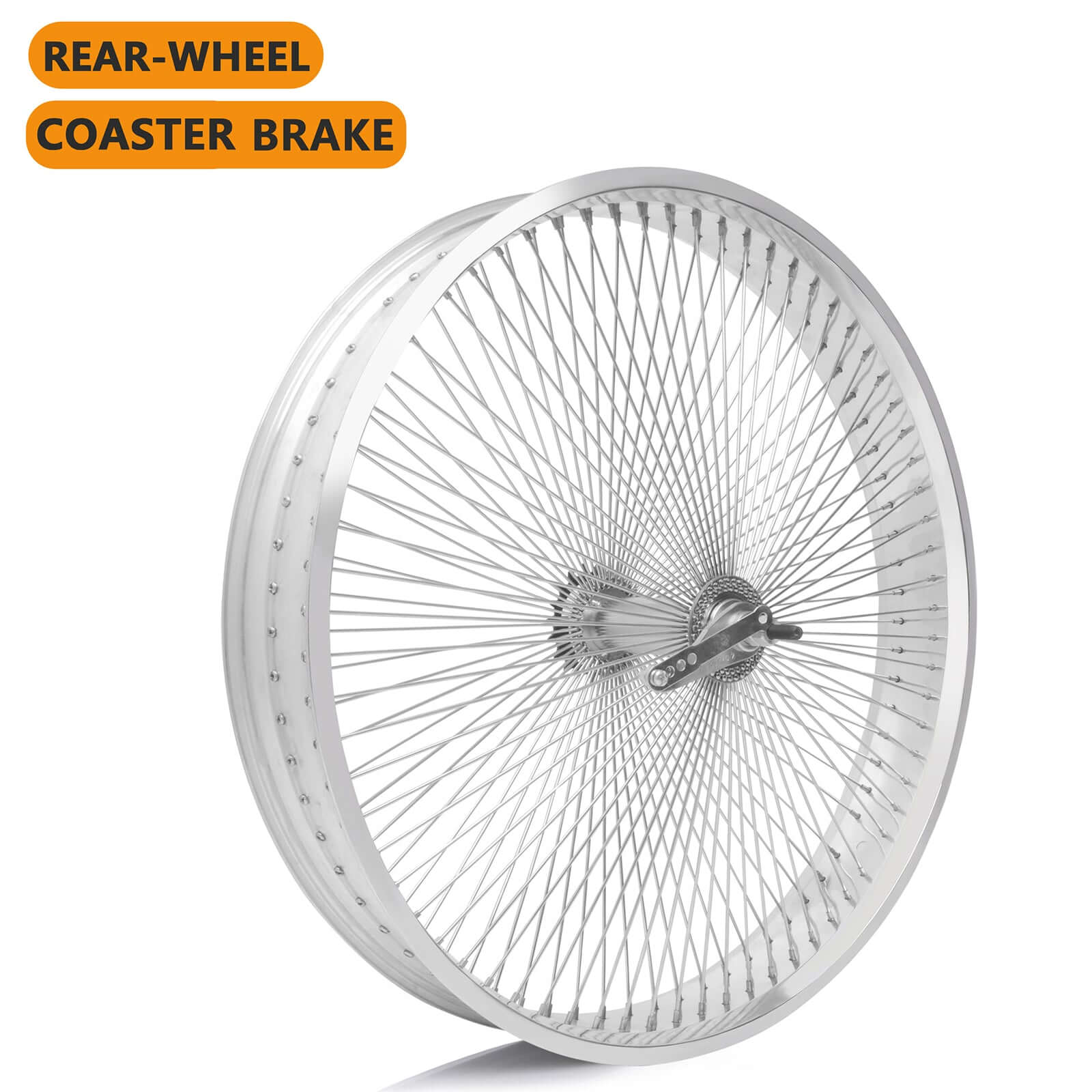 Tracer WH-TR9526140 26"x4"x13Gx140H Aluminum Polish FAT Rims Wheel Set.