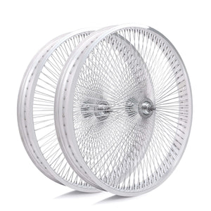 Tracer WH-TR9529140 29"x4"x13Gx140H Aluminum Polish FAT Rims Wheel Set.