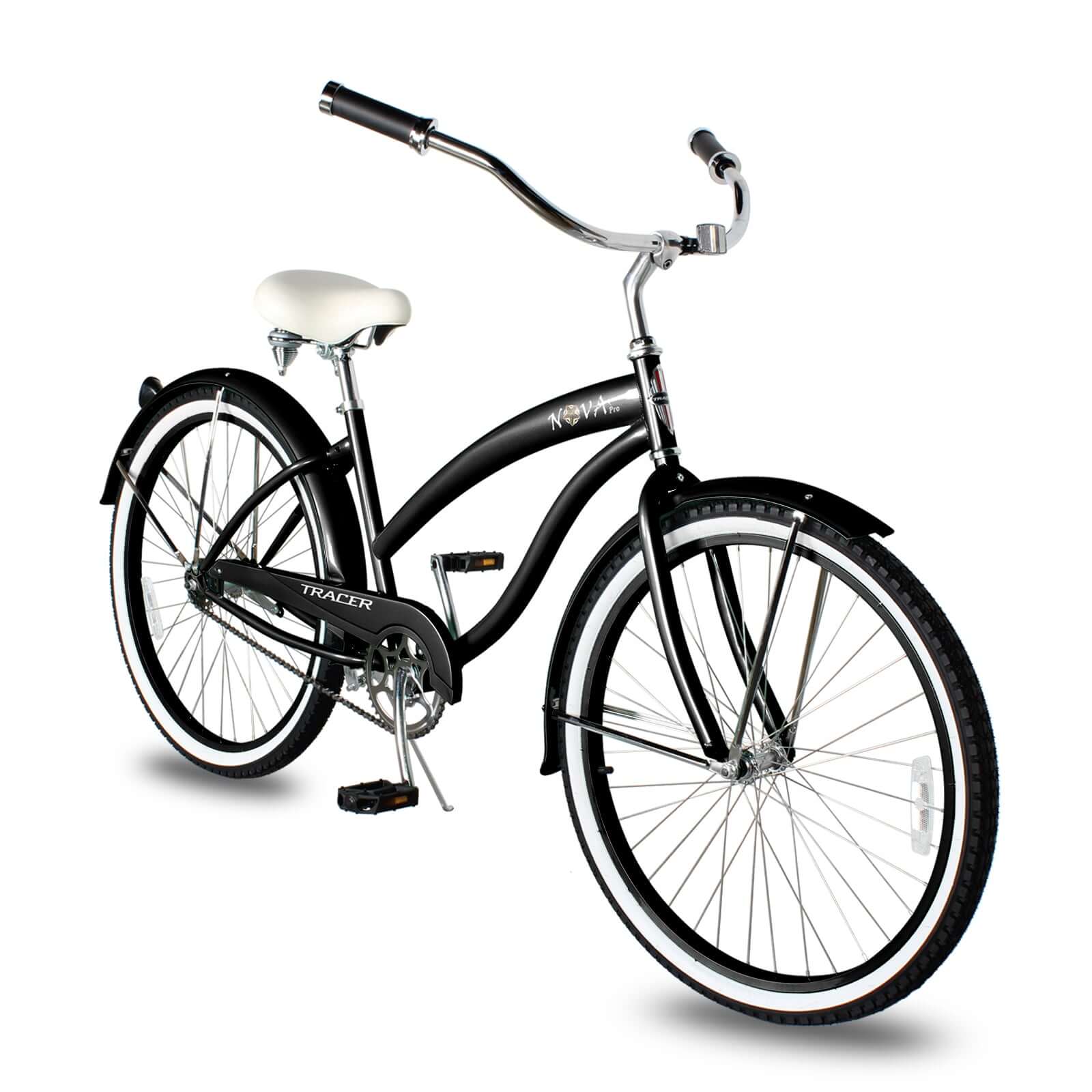 Tracer NOVA 26" Beach Cruiser Bikes Single Speed, w/ Moon-type handlebar, KT Coaster Brake for WOMEN - Tracer Bikes