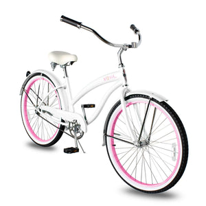 Tracer NOVA 26" Beach Cruiser Bikes Single Speed, w/ Moon-type handlebar, KT Coaster Brake for WOMEN - Tracer Bikes