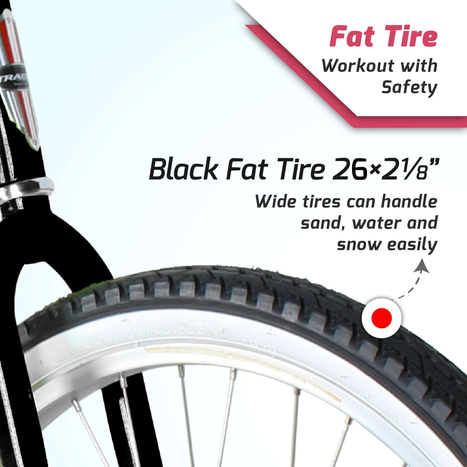 Tracer BORA-F 26" Beach Cruiser Bikes Single Speed for Women, Hi-Ten steel Frame, Moon Type Handlebar, Coaster Brake with Comfortable leather Saddle - Tracer Bikes