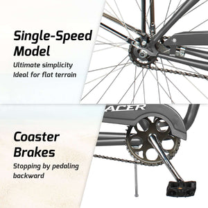 WAIT FOR EDIT Tracer TAHA 26" Beach Cruiser Bikes 1 & 7 Speed for Male - Tracer Bikes