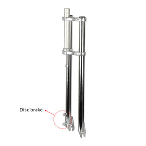 Tracer FK-TP62218135D8-CP, 26” Chopper Bike, 1-1/8"(28.6mm) in Triple Tree Aluminum Crown Disk Brake Fork