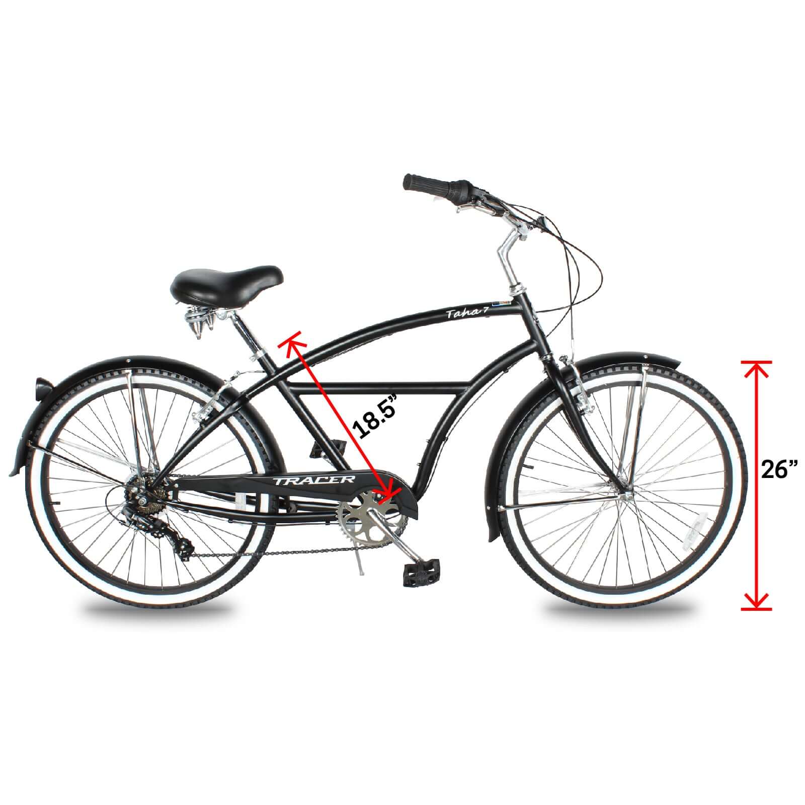 WAIT FOR EDIT Tracer TAHA 26" Beach Cruiser Bikes 1 & 7 Speed for Male - Tracer Bikes