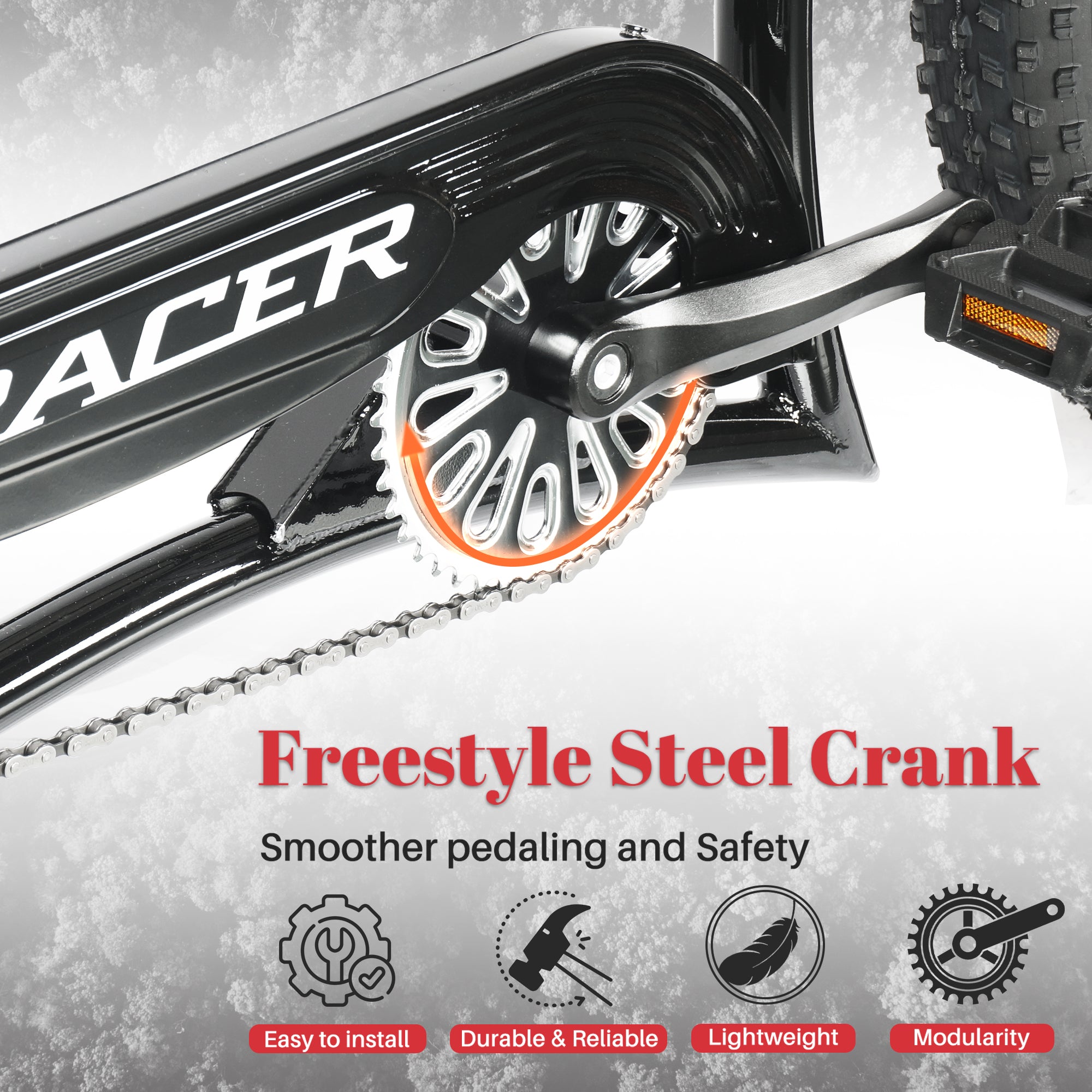 Tracer Harman GT 26'' Classic Chopper Stretch Cruiser Fat Tire Bike Single Speed