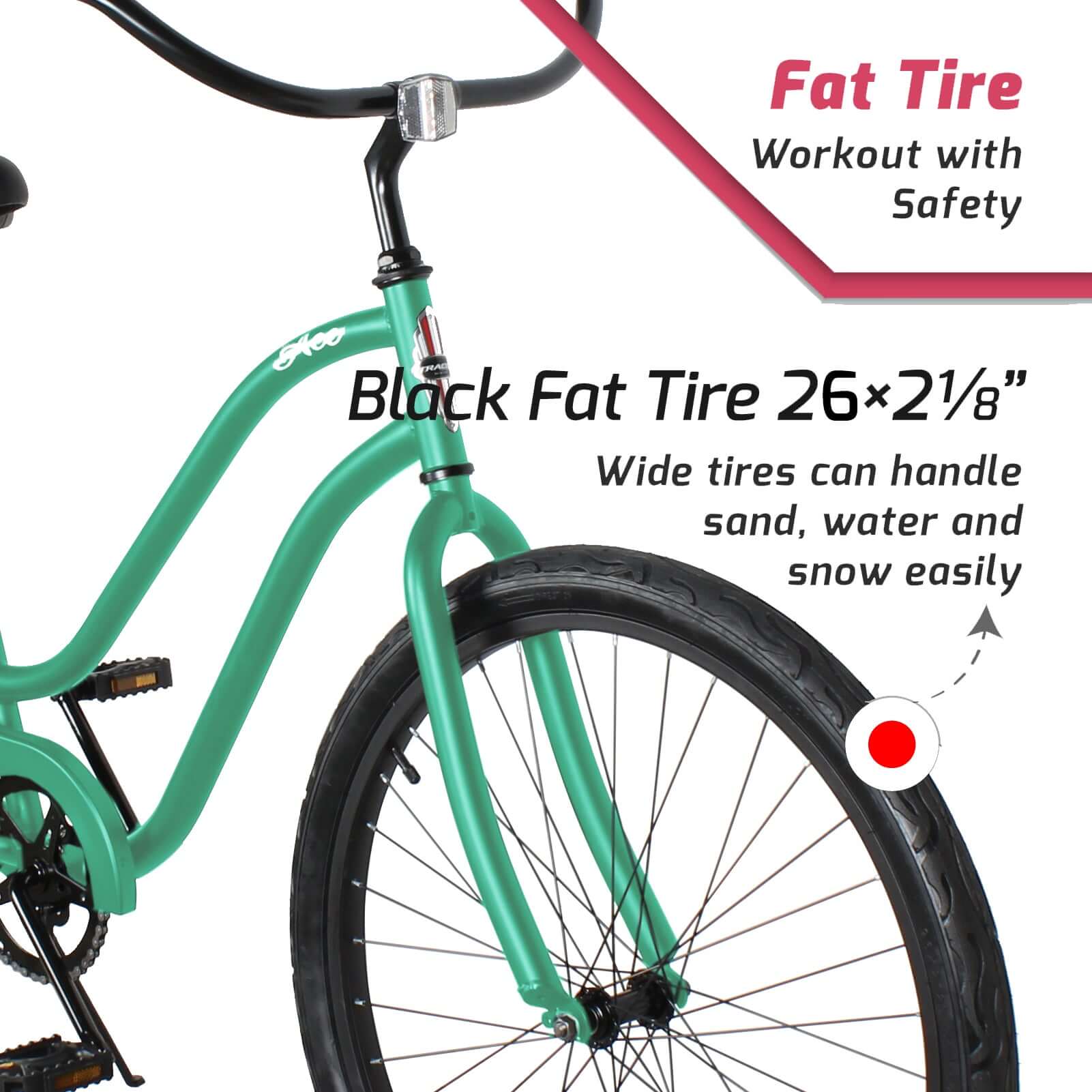 Tracer ACE-F 26" Beach Cruiser Bikes Single Speed for women