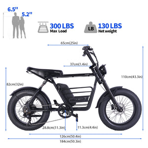 Tracer Verge 20"X4.0 Wheel 800W Fat Electric Motorbike Tracer Bikes