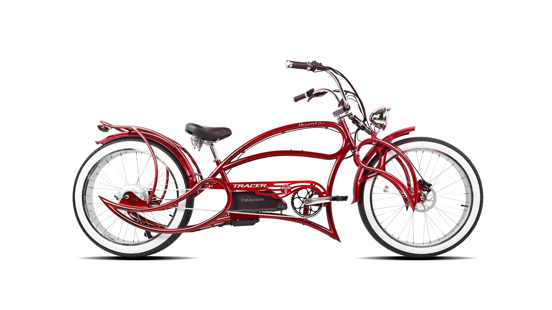 Tracer Beyond Pro 1000W 26" Classic Stretch Chopper Style EBike Tracer Bikes