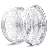 Tracer WH-TR7526140 26"x3"x13Gx140H Aluminum Polish FAT Rims Wheel Set.