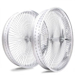 Tracer WH-TR9529140 29"x4"x13Gx140H Aluminum Polish FAT Rims Wheel Set.