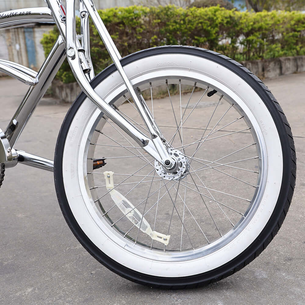Bicicleta de crucero Master 2.0 GS Chrome Stretch de 20 pulgadas