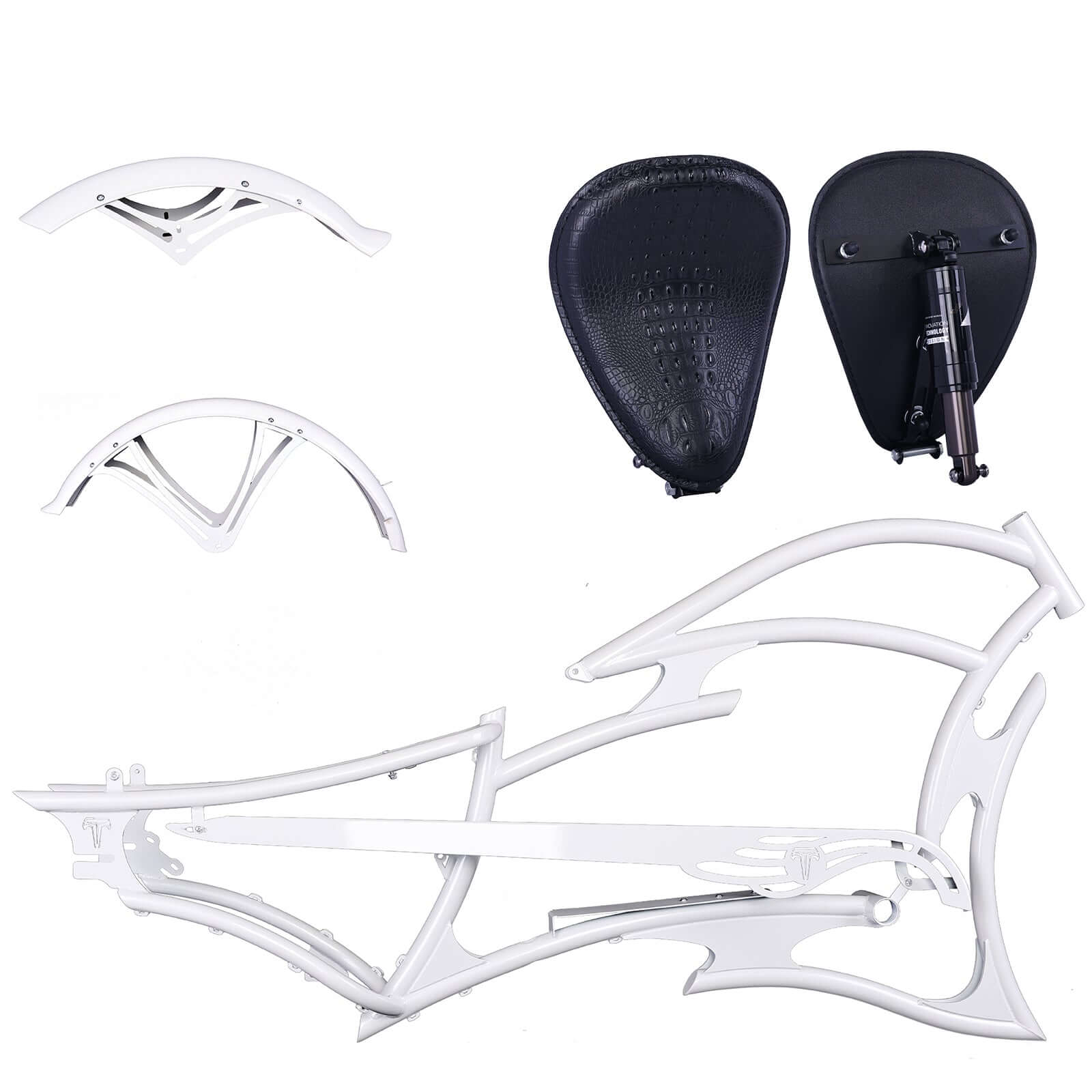 Tracer FM-RAPTOR Ebike Frame 26inch Stretch Chopper for Single Speed/7 Speed