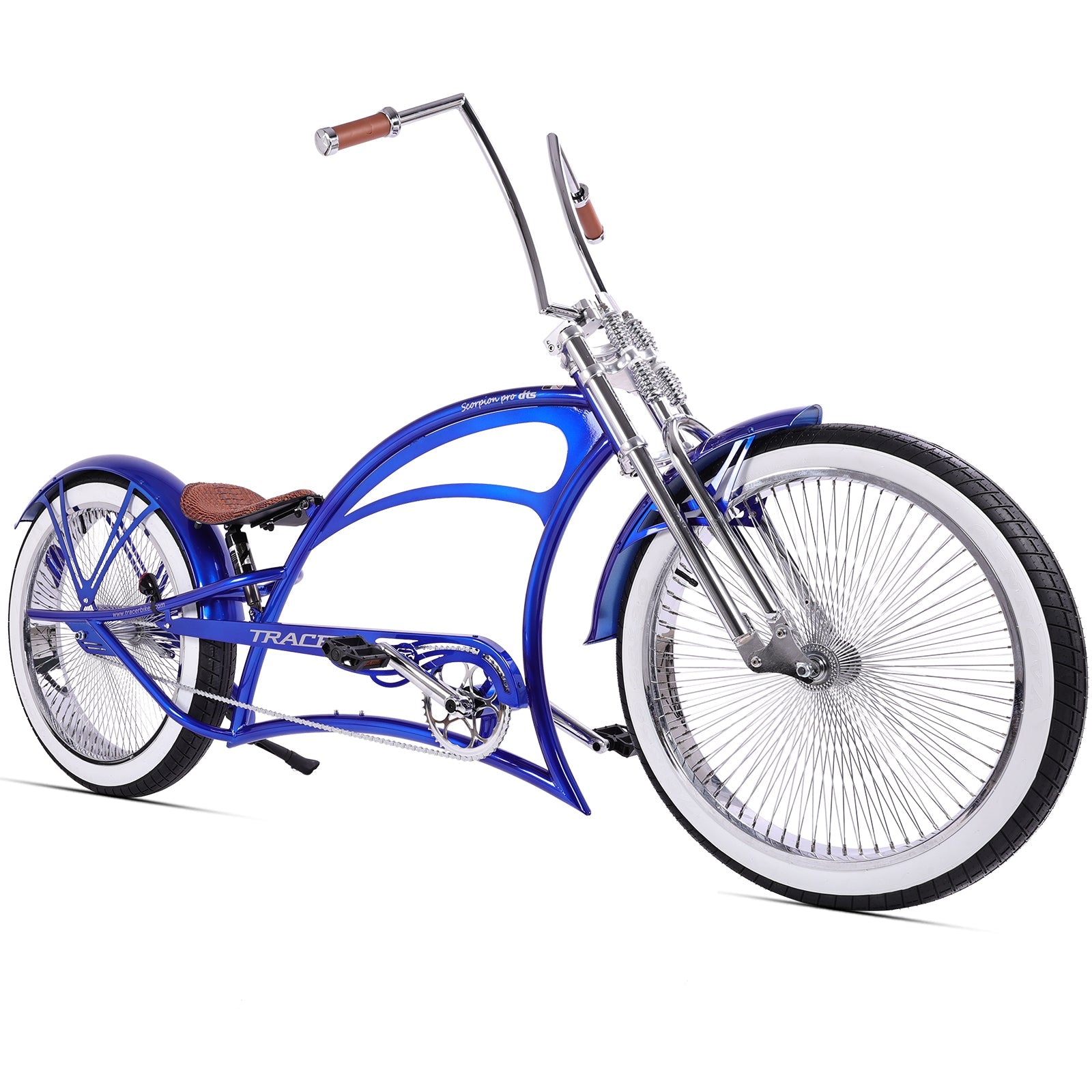 Tracer Scorpion Pro DTS Stretch Cruiser Bike: Retro Chopper