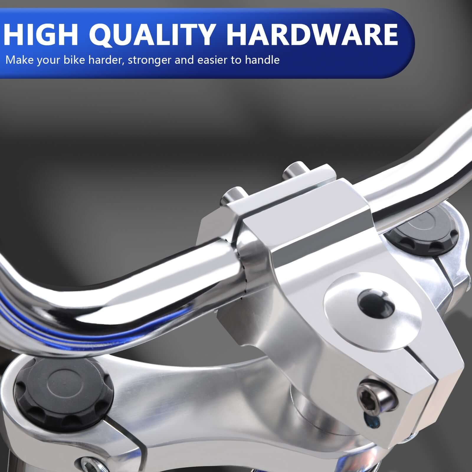 Tracer Beacon Pro 140H Stretch Cruiser Bike, close shot of the stem and handlebar.